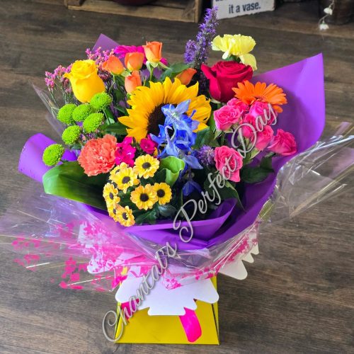 "Butterfly Garden" Aqua Box Floral Arrangement